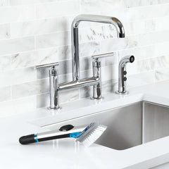 Steel Soap Dispensing Dish Brush