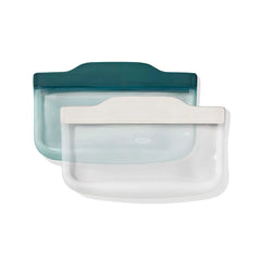 Silicone Reusable Bag - 4 Piece Lunch Set - Oat/Lagoon