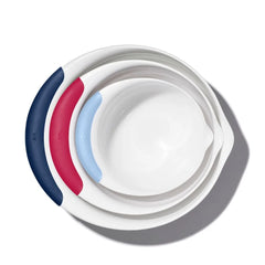 3 Piece Mixing Bowl Set New Colored Handles