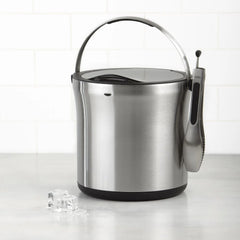 Steel Ice Bucket & Tong Set