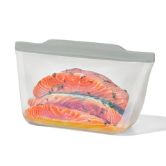 Silicone Reusable Bag  Stand-Up Half Gallon (64 oz) - Fog