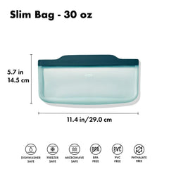 Silicone Reusable Bag - Slim Bag (20 oz) - Lagoon