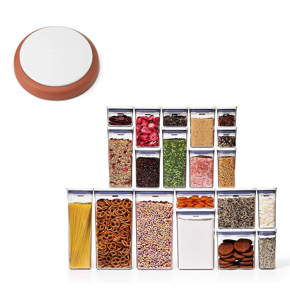 POP Brown Sugar Keeper & 20-Piece POP Container Set Bundle