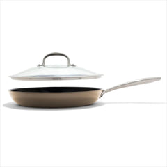 Enhanced 12" Frypan with Lid – Biscuit