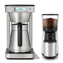 12-Cup Coffee Maker with Podless Single-Serve Function & Conical Burr Coffee Grinder Bundle