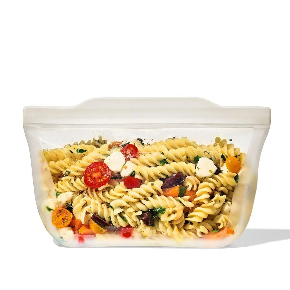 Silicone Reusable Bag - Stand-Up Quart (32 oz) - Oat